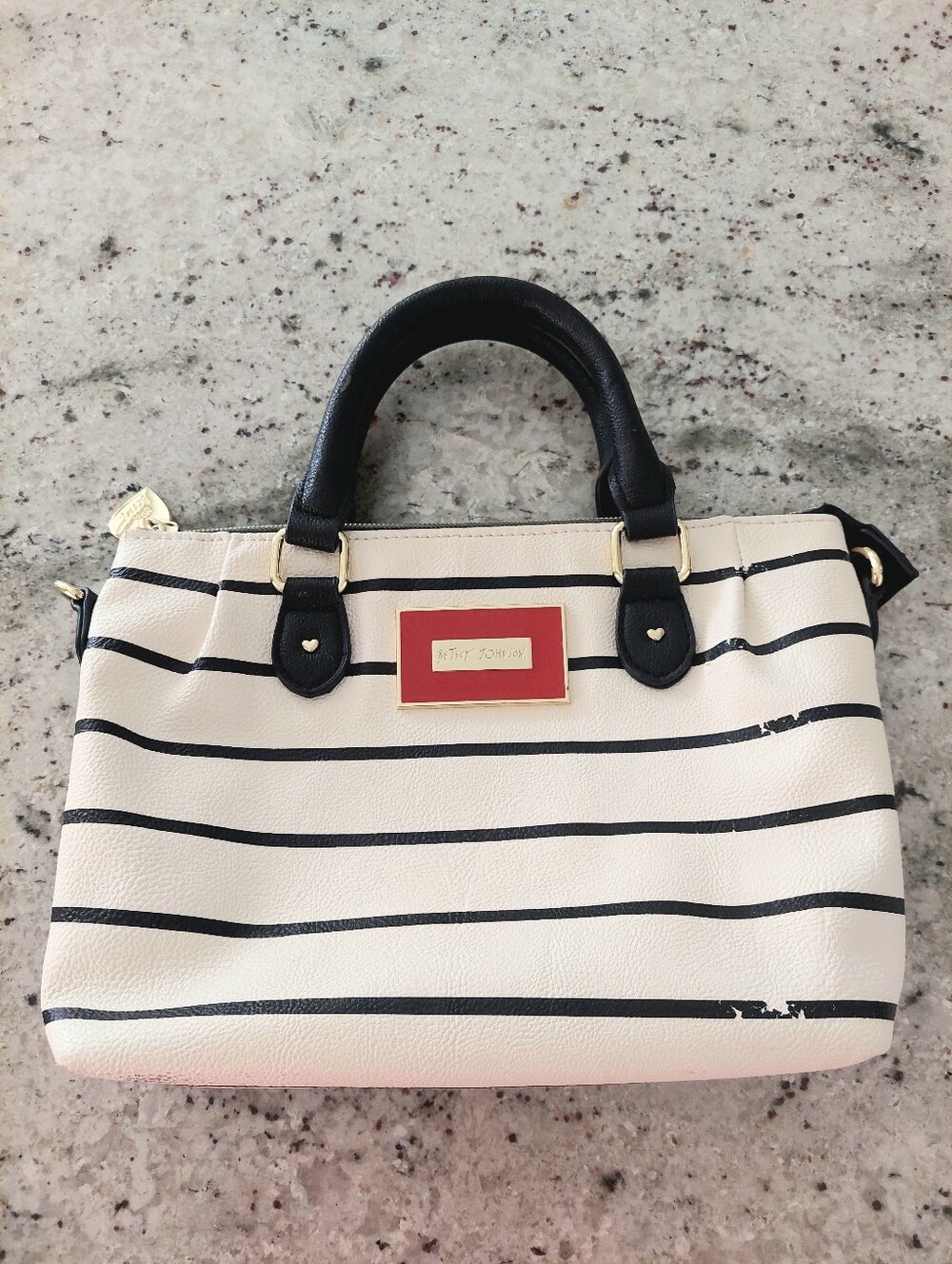 XOX Betsey Johnson Pinch Satchel in Stripe